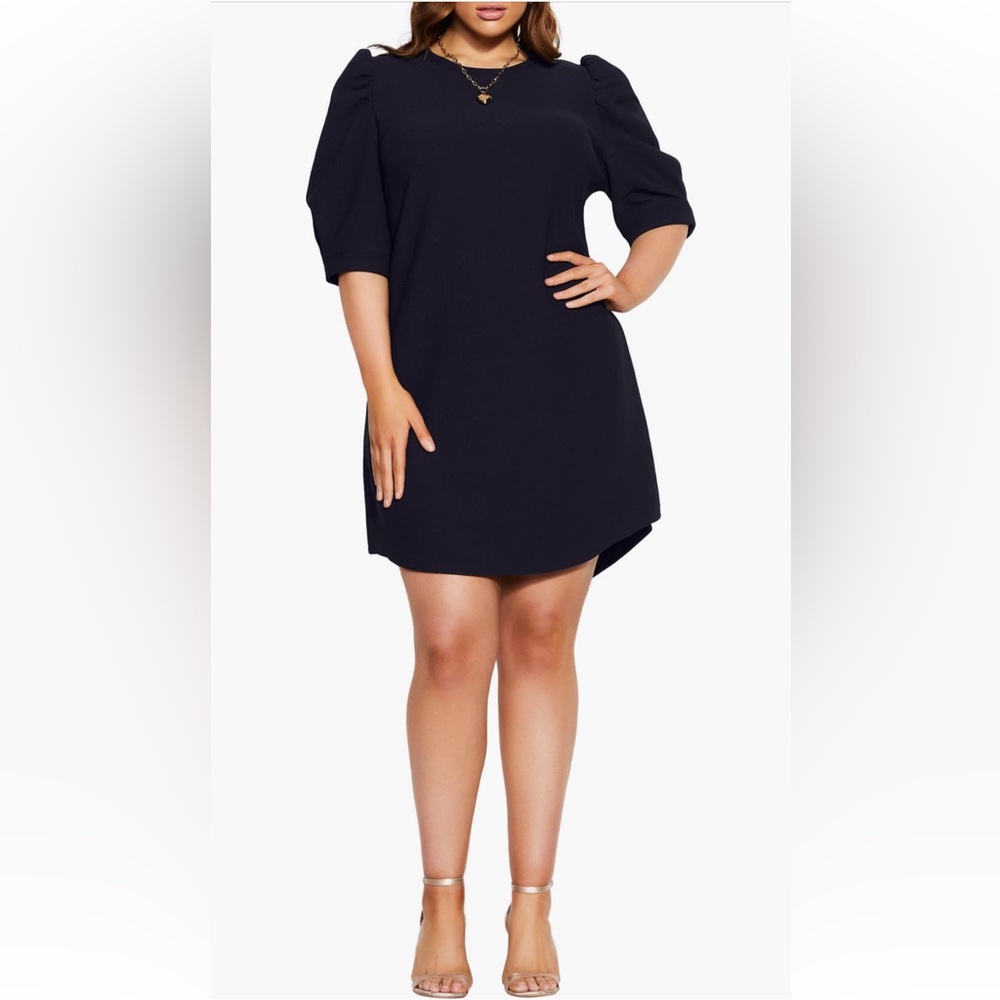 City Chic Navy Impulse Vibes Dress